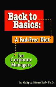 Cover of: Back to basics: a fad free diet for corporate managers