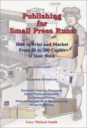 Cover of: Publishing for Small Press Runs: How to Print and Market from 20 to 200 Copies of Your Book