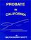 Cover of: Probate in California