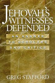 Cover of Jehovah's Witnesses defended