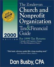 Cover of: Zondervan 2000 Church and Nonprofit Organization Tax and Financial Guide (Zondervan Church & Nonprofit Organization Tax & Financial Guide) by Dan Busby