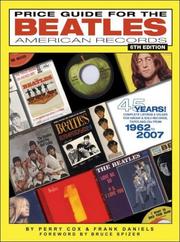 Cover of: Price Guide for the Beatles American Records by Perry Cox, Frank Daniels