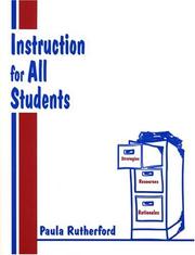 Cover of: Instruction for All Students