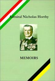 Cover of: Admiral Nicholas Horthy Memoirs by Nicholas Horthy