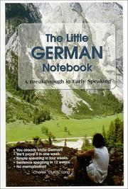 Cover of: The little German notebook | Charles Merlin Long