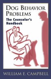 Cover of: Dog Behavior Problems: The Counselor's Handbook