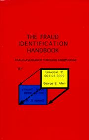 Cover of: The fraud identification handbook: fraud avoidance through knowledge