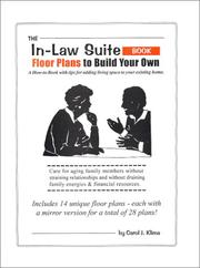 Cover of: The In-law Suite book - Floor Plans to Build Your Own by Carol J. Klima