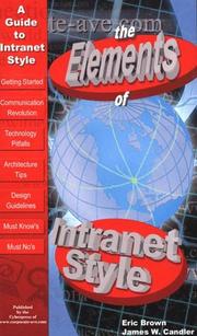 Cover of: The Elements of Intranet Style