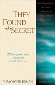 Cover of: They found the secret by V. Raymond Edman