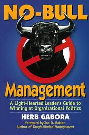 Cover of: No-Bull Management by Herb Gabora