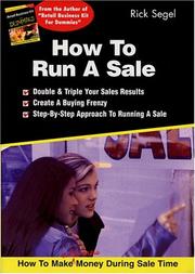 Cover of: How to Run a Sale