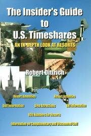 Cover of: The Insider's Guide to U.S. Timeshares (635 resorts)