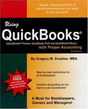 Cover of: Using QuickBooks with Proper Accounting, 3rd Edition by Gregory M. Doublas