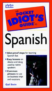 Cover of: The Pocket Idiot's Guide to Spanish Phrases by Stein Gail, Gail Stein