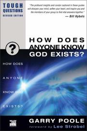 Cover of: How Does Anyone Know God Exists? (Tough Questions)