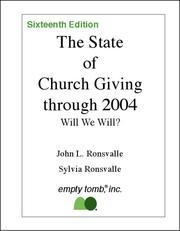 Cover of: The State of Church Giving Through 2004 (Will We Will?)