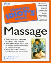 Cover of: The complete idiot's guide to massage by Joan Budilovsky