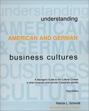 Cover of: Understanding American and German Business Cultures