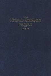 Cover of: The Ryerse-Ryerson family, 1574-1994 by Phyllis Ryerse