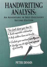 Front cover of Handwriting Analysis by P Dennis