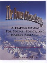 Cover of: The Power of Focus Groups by Janet Mancini Billson