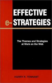 Cover of: Effective e-Strategies  by Harry R. Tennant