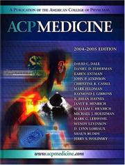 Cover of: ACP Medicine, 2004-2005 (2 Volume Set) by David C. Dale, Daniel D. Federman