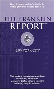 Cover of: The Franklin Report, New York City 2002: The Insider's Guide to Home Services