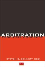 Cover of: Arbitration by Steven C. Bennett