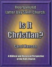 Cover of: Reorganized Latter Day Saint Church  by Carol Hansen