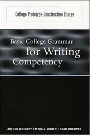 Cover of: Basic College Grammar for Writing Competency