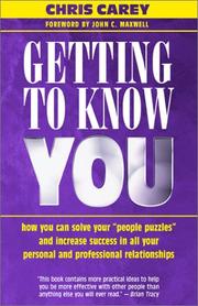 Cover of: Getting to Know You