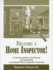 Cover of: Become A Home Inspector! by Michael A. Pompeii