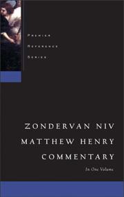 Cover of: Zondervan NIV Matthew Henry Commentary by Matthew Henry