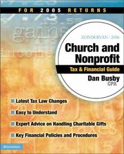 Cover of: Zondervan 2006 Church and Nonprofit Tax and Financial Guide: For 2005 Returns (Zondervan Church & Nonprofit Organization Tax & Financial Guide)