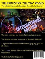 Cover of: The Industry Yellow Pages, Volume 6: The Complete Major & Independent Record Label Music Business Directory, 2002-2003 International Edition