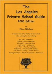 Cover of: The Los Angeles Private School Guide 2003 Edition by Fiona Whitney