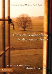 Cover of: Dietrich Bonhoeffer's meditations on Psalms