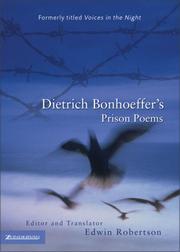 Cover of: Dietrich Bonhoeffer's prison poems by Dietrich Bonhoeffer