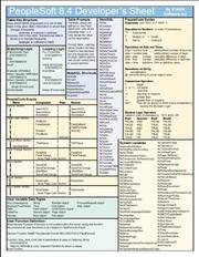Cover of: PeopleSoft 8.4 Developer's Sheet
