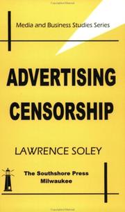 Cover of: Advertising Censorship (Media and business studies series)