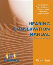 Cover of: Hearing conservation manual by Alice H. Suter