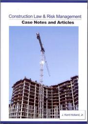 Cover of: Construction law & risk management | 