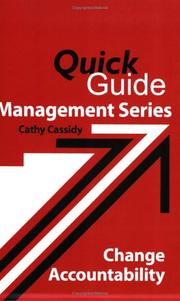 Cover of: Change Accountability (Quickguide Management) by Cathy Cassidy