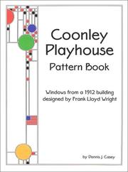 Coonley Playhouse pattern book by Dennis J. Casey