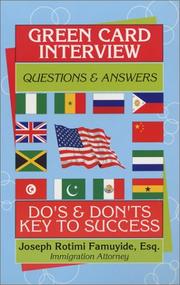 Cover of: Green Card Interview Dos & Don'ts