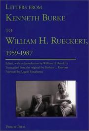Cover of: Letters from Kenneth Burke to William H. Rueckert, 1959-1987