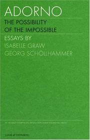 Cover of: Adorno: The Possibility of the Impossible, Vol. 2