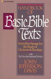 Cover of: Handbook of basic Bible texts by John Jefferson Davis